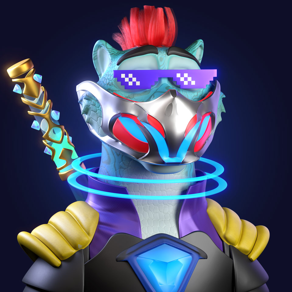 Galaxy Warrior - legendary 3D Tiger NFT on Cardano