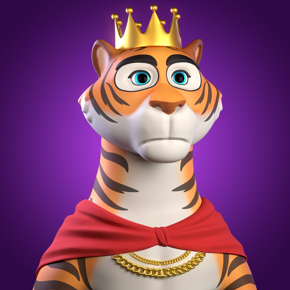 King Tiger - ultra rare 3D Cardano NFT from The King Tigers